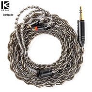 KBEAR DarkJade 4 Core Silver-plated Copper SilverFoil Wire Headphones Cable High Resolution Balance 