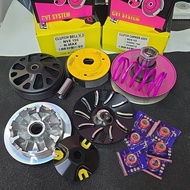 Fasstek Racing Yamaha Nvx Aerox Nmax Racing CVT PULLY Torque Drive Auto Shoe Clutch Bell Combo Set