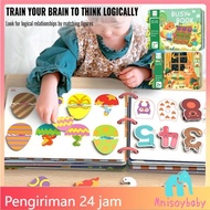 Baby Busy Book Velcro Kindergarten Quiet Book Cute Reused Baby Busy Book Activity Book Education 1-3