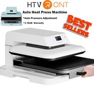 HTVRONT 220V Auto Heat Press Machine 15"x15"/38cm x 38cm Automatic Hot Press Iron Garment Pressure E