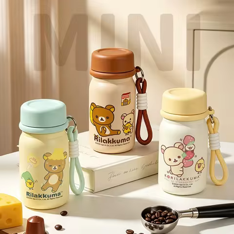 Rilakkuma Mini Thermos Cup 250ml 316 Stainless Steel Portable Pocket Thermos Cup
