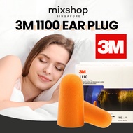 mixshop 3M 1100 Ear Plugs, Travel, Work, Flights, Snoring, Soft and Comfortable [1 Pair/Pkt]