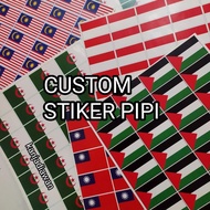 Custom Flag Stickers Cheek Stickers