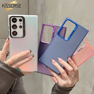 KISSCASE For Samsung S24Ultra Mobile Phone Case Laser Double-Layer Color Silver S22Ultra Anti-Fall Protective Back Cover S22Plus For Galaxy S24 S23 Ultra S22 Plus S21 Note20 Ultra