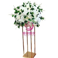 Pendirian Bunga Logam Panduan Jalan Seni Besi Geometri Emas Bingkai Persegi Baharu Hiasan Bunga Stan