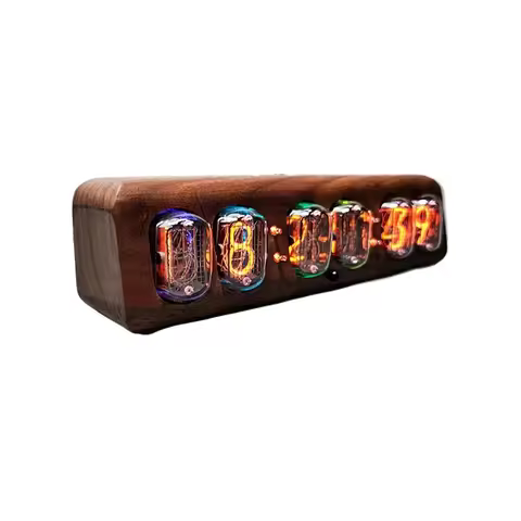 IN14 Nixie Tube Clock Retro Alarm Table Clock 6 Bit Digital Watch Soviet Union Tube Electronic Deskt
