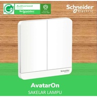 SCHNEIDER AVATAR ON SWITCH 2 GANG 2 WAY WHITE E8332L2LED_WE_G3