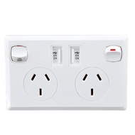 【Special offer】 Australian Standard Usb Wall Dual Socket With 2gang Switch Au Plug Adapter Mobile Ph