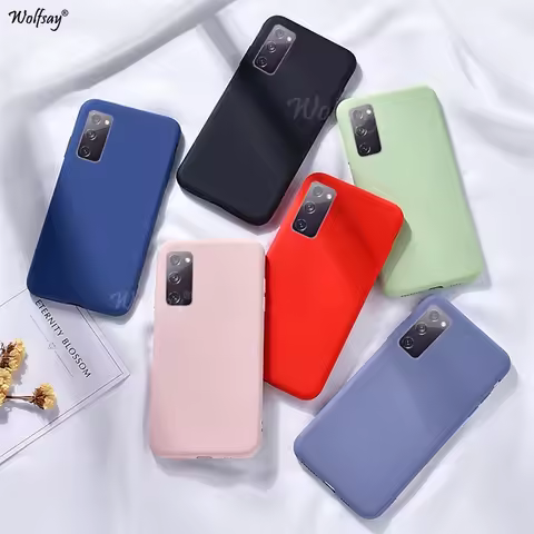 For Samsung Galaxy S20 FE Case For Samsung S20 FE Ultra Cover Liquid Silicone Soft Protector Funda C