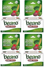 Beano Ultra 800, Gas Prevention and Digestive Enzyme Supplement, 30 CT, 4 Pack