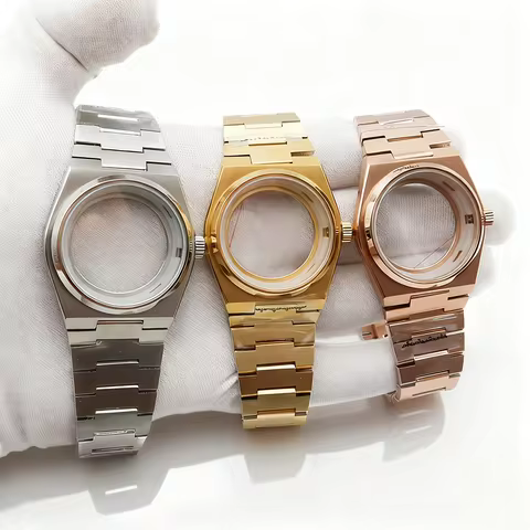 40mm Watch Case Strap 904L Stainless Steel Fit 28.5&31.8mm Dial For Tissot PRX NH35/36/38 Movement S