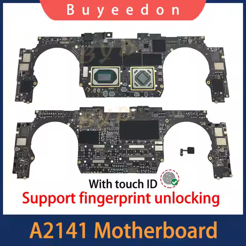 Original A2141 Motherboard GPU Radeon Pro 5500 5300 4GB For MacBook Pro 16" A2141 Logic Board i7 2.6