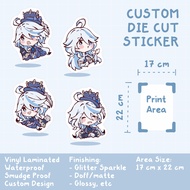 Custom Die Cut Sticker Vinyl (Print Area 17x22cm) - Custom Print + Cutting Sticker - Print Disconnec