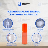 Chubby Bottle 15ml Color ORANGE Flat Cap/ Flat Cap