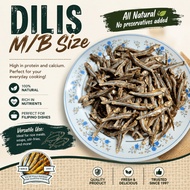 Dried Fish Dilis Med/Big Size - Vacuum Sealed (100gms | 250gms | 500gms)