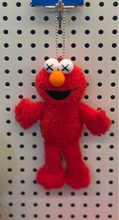 KAWS x 芝麻街Elmo 毛絨公仔鑰匙扣