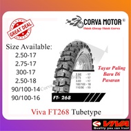Corva Motor Viva Tubetype Ft268 Cross Tayar Tiub Viva 2.50-17 (250-17) 2.75-17 (275-17) 90/100-14 (9