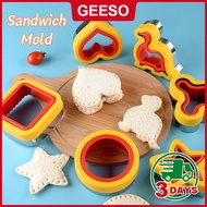 GEESO Bento Accessories Stainless Steel Sandwich Cutter Sandwich Mold DIY Bento Maker Tool Bekal Mak