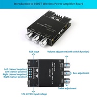1/2Pcs ZK-1002T Bluetooth-Compatible Amplifier HIFI 2.0 Channel 100Wx2 Audio Module Kit Stereo Subwo