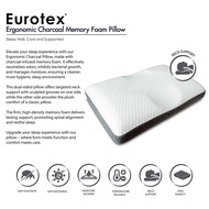Eurotex, Ergonomic Charcoal Memory Foam Pillow (Firmness: FIRM)