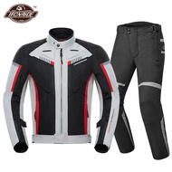 HEROBIKER เสื้อแจ็กเก็ตโมโตแจ็คเก็ตรถจักรยานยนต์กันน้ำผู้ชาย,ชุดแข่งขี่รถนักขี่จักรยานยนต์จักรยานยนต์ป้องกันเคสป้องกัน