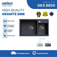 DEKKSON Granite Kitchen Sink Sink Dapur Anti Gores & Tahan Panas GKS 8850