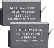 2 Packs 3.85v 2720mah ASBBA-001 Replacement Battery for Gopro Fusion ASBBA-001 VR 360 Camera battery