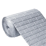 5m/10mx70cm A Roll 4mm 3D Foam Brick Fashion Self-Adhesive Wall Sticker Thick Decorative Waterproof 