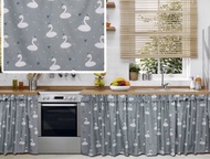 Gorden kolong dapur / Gordeng kolong meja dapur / Gorden dapur bawah kompor 1 set plus tali / Gorden