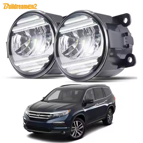 2 X 30W 3000LM Fog Light Assembly H11 Car Front LED Fog Driving Lamp For Honda Pilot 2016 2017 2018 