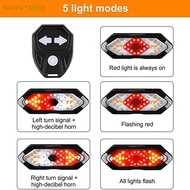 Sunny * SGSG Bicycle Light Turn Signal Light Remote Control Bicycle Rear Light