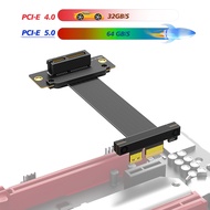 Flexible PCIe 5.0 x1 Riser Cable, Dual 90 Degree for High-Density 1U/2U Server & SFF PC, Space-Savin