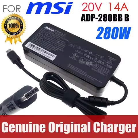 Original 20V 14A 280W ADP-280BB B AC DC Adapter Charger For MSI GE66 GE76 GP76 GP66 Power Supply Spe
