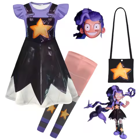 Horror Game Play Time Lily Cosplay Costume 2026 Girls Dress Up Bobi 5 Puppet Lily Children's Clothes