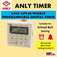 (Provide Pre-setting service) ANLY APT-9S 7DAYS WEEKLY PROGRAMMABLE DIGITAL TIMER loceng sekolah (AC