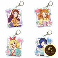 (Mica in acrylic) AIKATSU ver HEART keychain printed with cute chibi anime image
