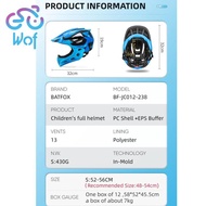 BATFOX Kids JC012-238 Full Face Helmet Push Bike Kids MTB Full Cover Bicycle for kids