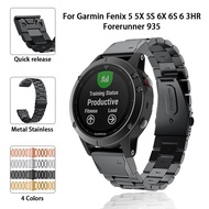 262220mm Watchband For Garmin Fenix 6 6S 6X Pro 5 5X 5S 5S Plus 3HR 935 Quick Release Metal Stainless Steel Straps Wristband