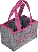 ootb 71/3159 Lady's Bag "Prosecco to go" Women's Handbag Bottle Basket Bottle Carrier Shopping Bag,