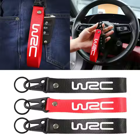 WRC Solid Color Ribbon Key Chain For Opel Changan Citroen C4 Chery Chrysler Daihatsu Mercedes Benz W