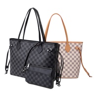 Plaid Shoulder bags and purse sets for women new luxury tote mahjong leather designer big shopp