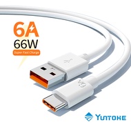 YUNTOHE Charging Cable 6A /5A Huawei Fast Charge Type C Super Cable1M 2M