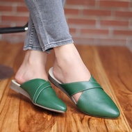 Sepatu Kulit Wanita Flat Terbaru Sepatu Kerja Wanita Dewasa Sepatu Cewek Tutong Sepatu Bustong Wanit