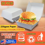 Tollo_regina [ 20pcs ]Plain Burger Box Use Paper - ISA C [ 230gsm ]