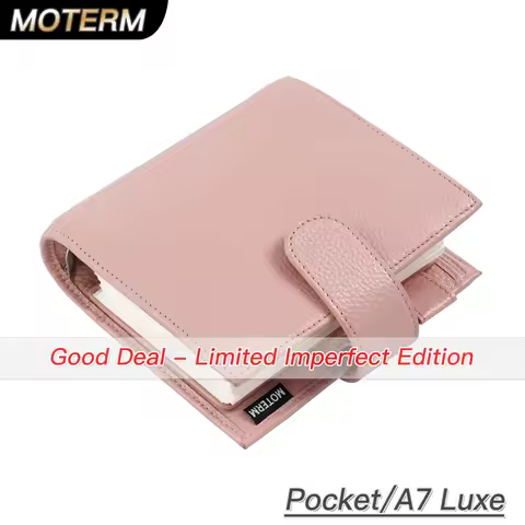 Limited Imperfect Moterm Luxe 2.0 Series Pocket Size Planner Pebbled Grain Leather A7 Notebook with 