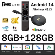 TV98 ATV X8 Smart TV Stick iptv Allwinner H313 quad-core 4G 5G Dual Wifi HD 8K 4K BT 5.0 8GB 128GB A