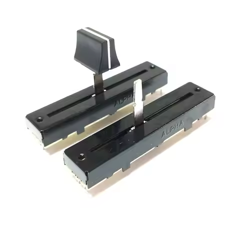 1set ALPHA 72MM RA45D2F B10K Sound Console Mixer Fader Slide Potentiometer B10Kx2 B20KX2 Dual Unit 2