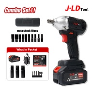 JLD Cordless Impact Wrench 350NM Brushless impact baterai 88Vf impact pembuka baut88V impact baterai