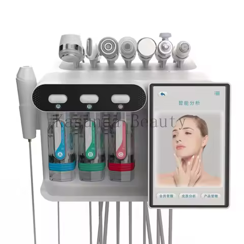 8 In1 Hydro Oxygen Jet Peel Aqua Peeling Deep Cleaning Skin Analyzer Machine Small Bubble Hydro Micr