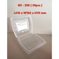 BX-290 Big Lunch Box [ 50pcs± ] / Disposable PP Plastic Food Box / Bekas Makanan